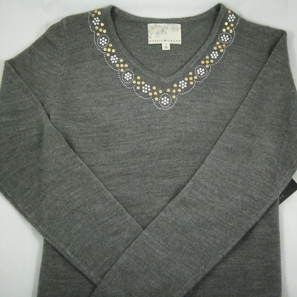 Debbie Morgan Silver Heather Embellished Sweater - Picture 4 of 4